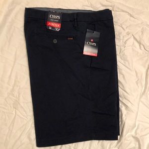 Chaps Flat Front Shorts Men’s Sz 40 Navy